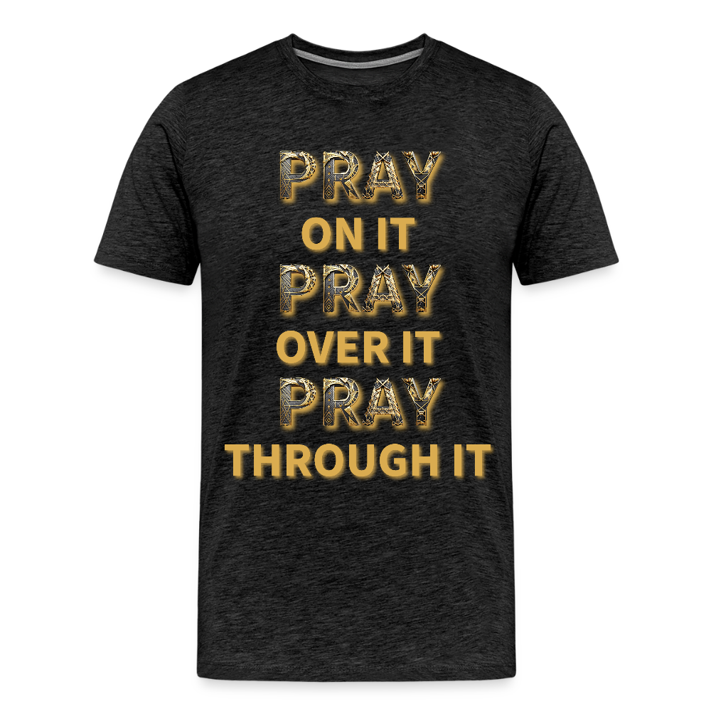 He Prays Without Ceasing Tee - charcoal grey