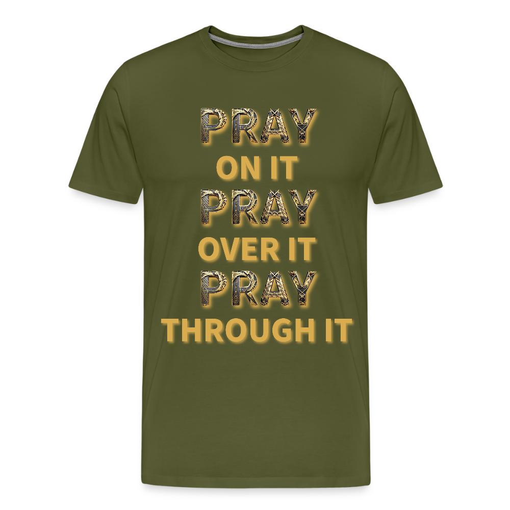 He Prays Without Ceasing Tee - olive green