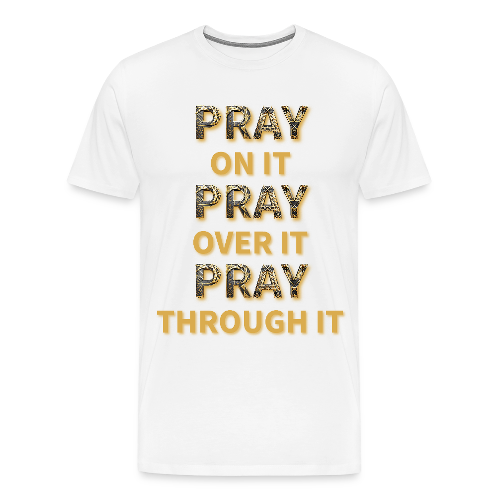 He Prays Without Ceasing Tee - white