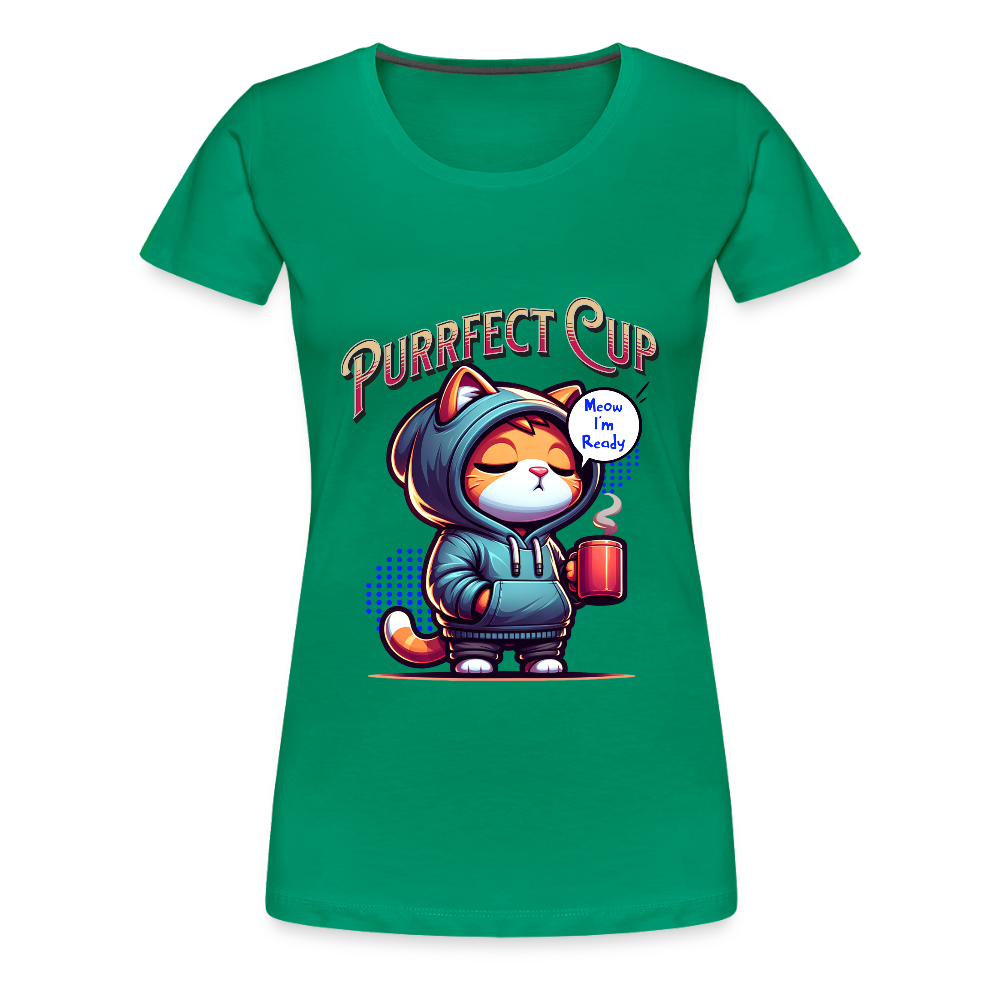 Purrfect Cup Tee (Women's) - kelly green