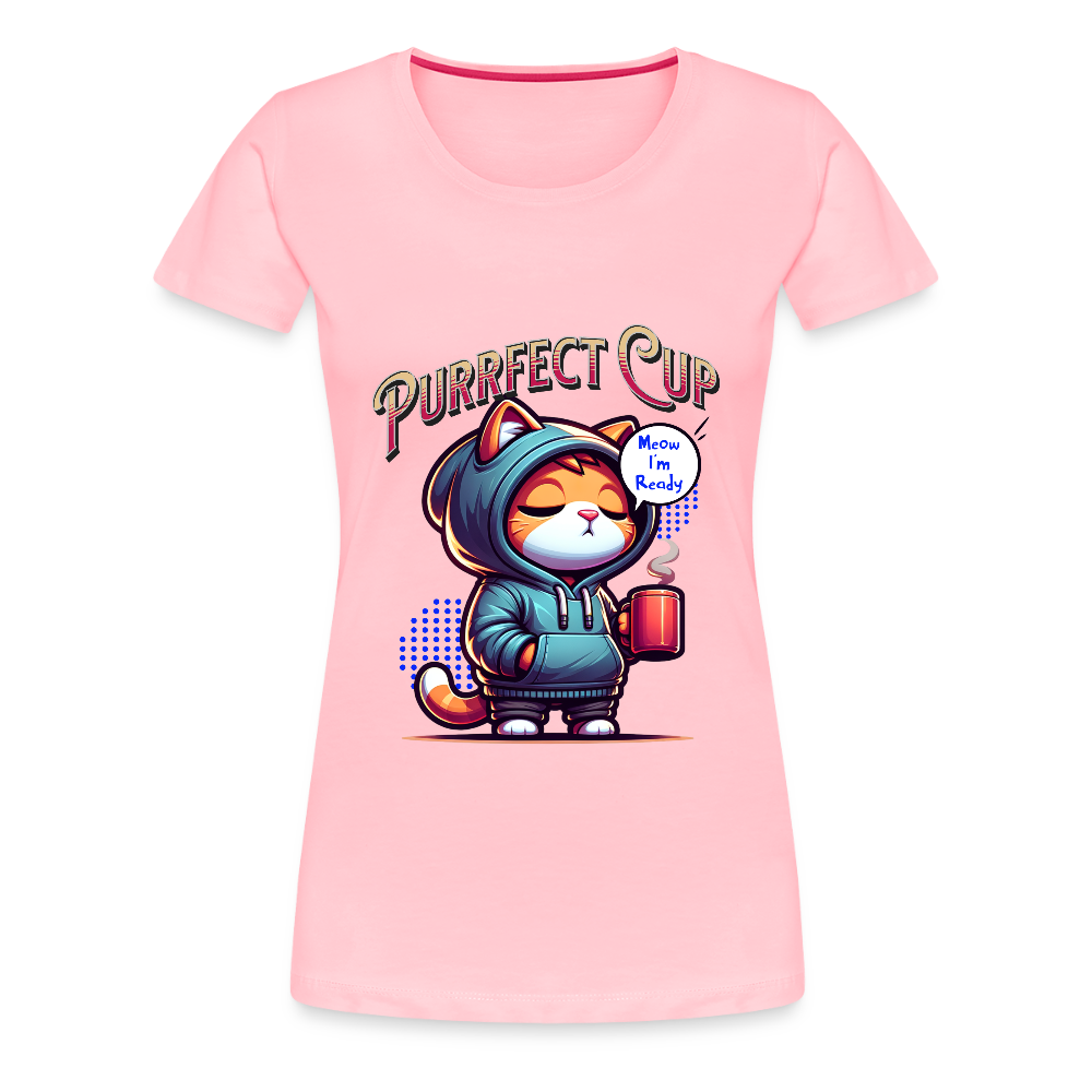 Purrfect Cup Tee (Women's) - pink