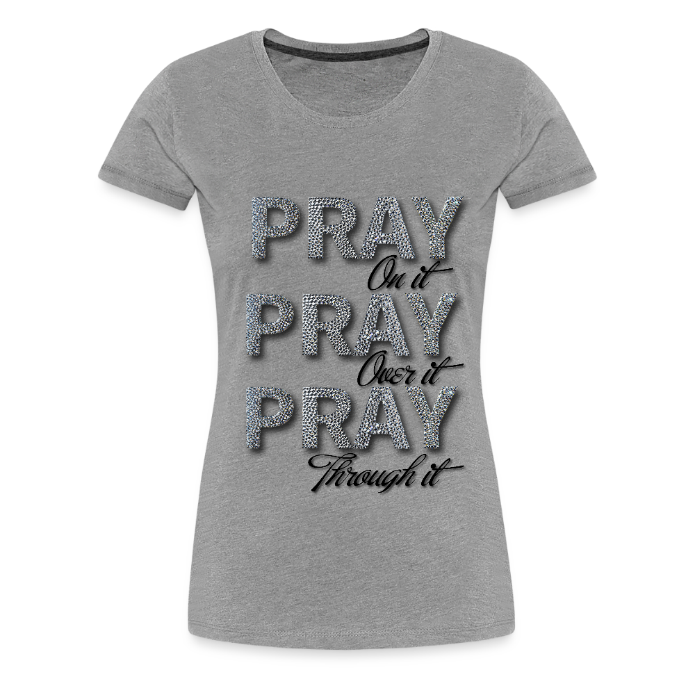 She Prays Without Ceasing Tee - heather gray
