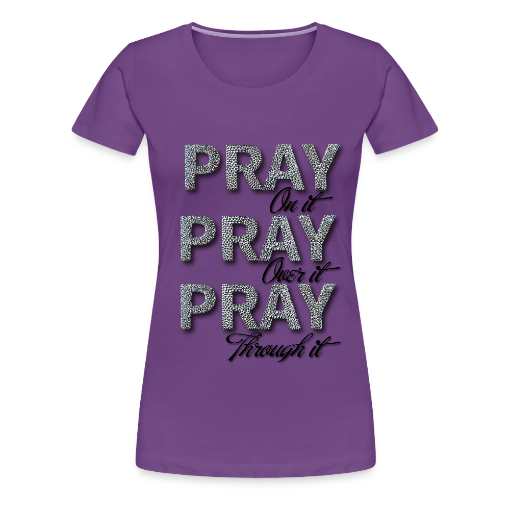 She Prays Without Ceasing Tee - purple