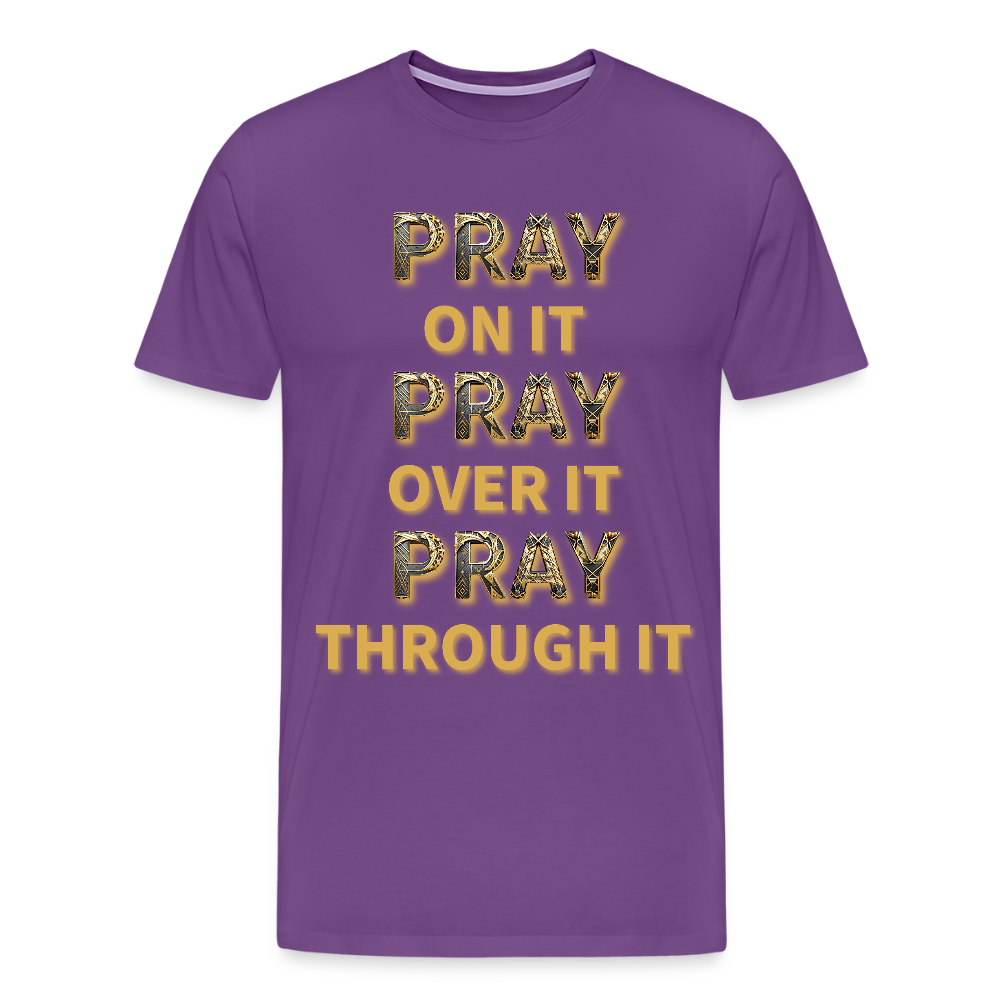 He Prays Without Ceasing Tee - purple