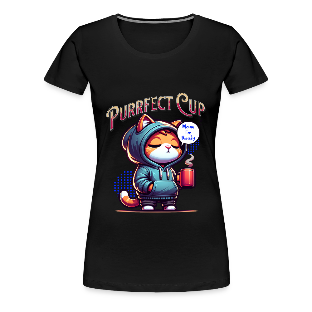Purrfect Cup Tee (Women's) - black