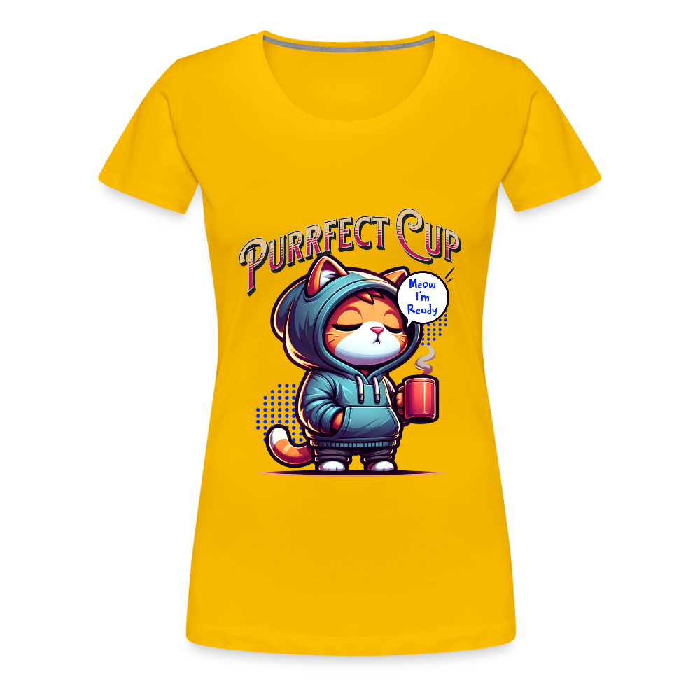 Purrfect Cup Tee (Women's) - sun yellow
