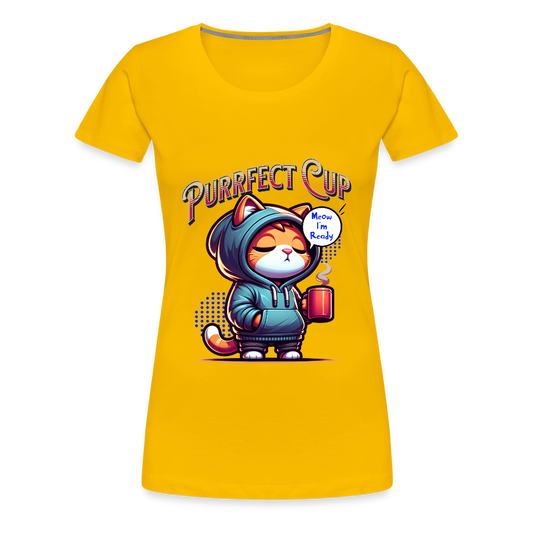 Purrfect Cup Tee (Women's) - sun yellow