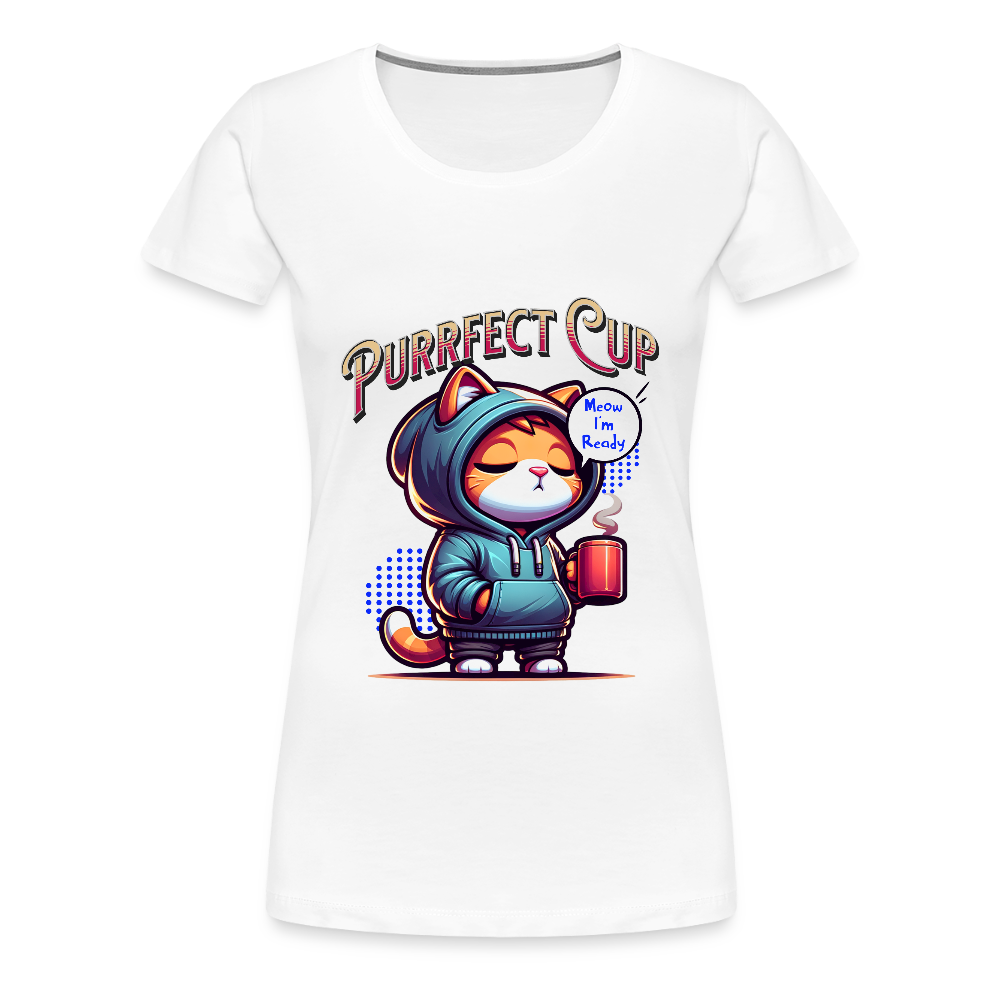 Purrfect Cup Tee (Women's) - white
