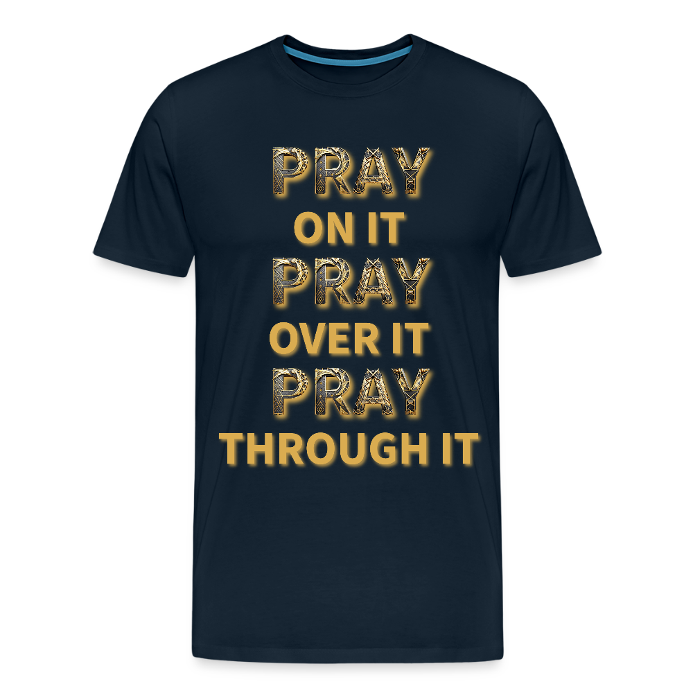 He Prays Without Ceasing Tee - deep navy